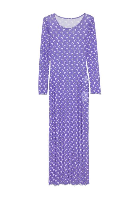 abito lungo moon mesh donna lavanda MARINE SERRE | WDR297B CJER0054PU20